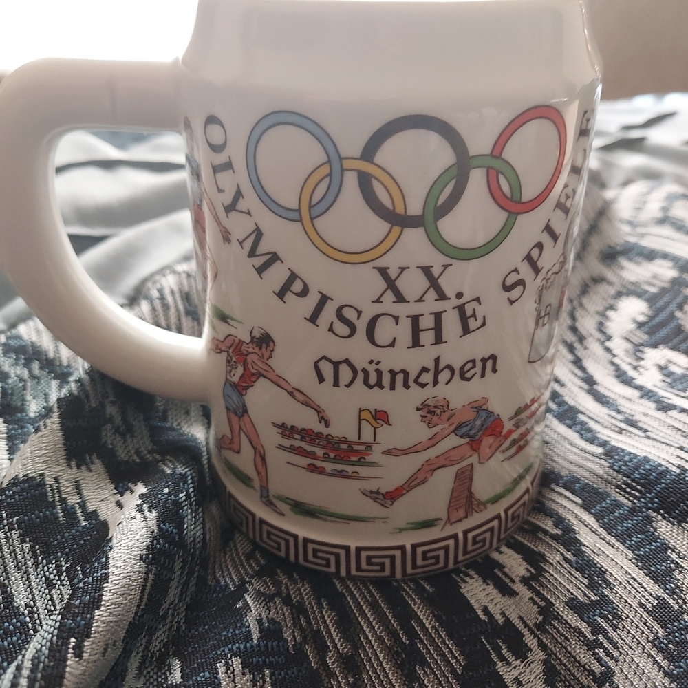 Vintage 1972 Munich Olympic beer mug